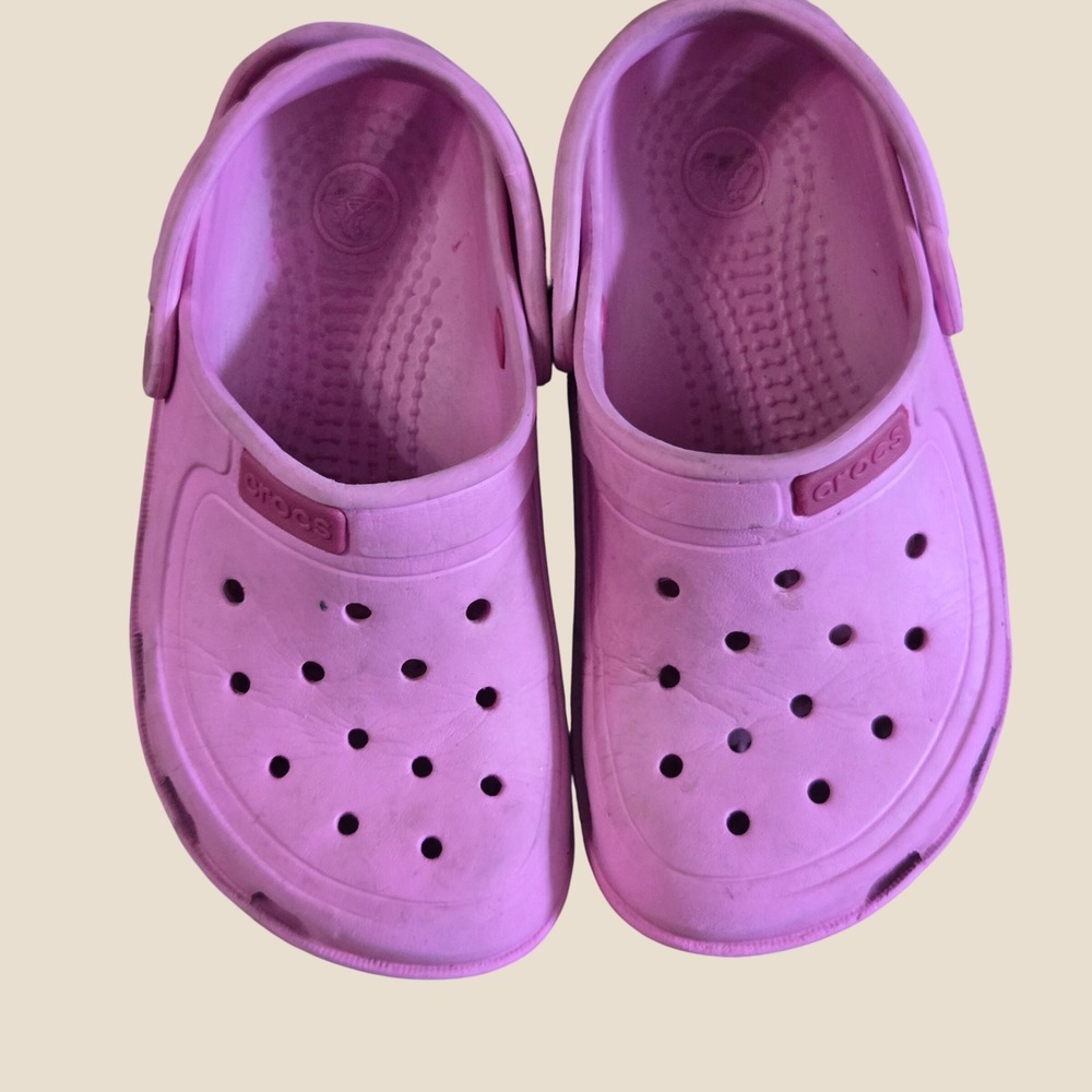 Crocs Kids Classic Clog Pink Slip On Water Shoes Size C 11